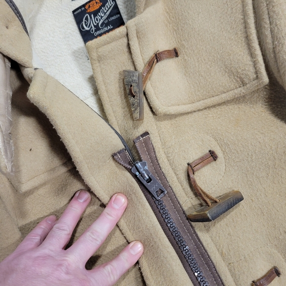 Vintage beige coat, duffle coat beige wool original Dolomite duffle coat, winter - Picture 12 of 15